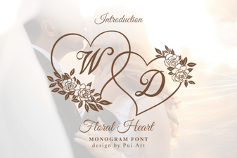 Floral Heart Monogram Font Design Tips