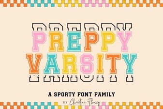 Design Ideas with Preppy Varsity Font Style