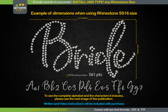 Rs01 Cursiva Rhinestone Font Template & Ideas